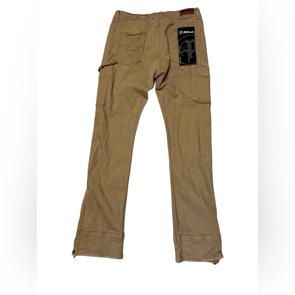 Tan Cargo Pants Straight Leg Durable